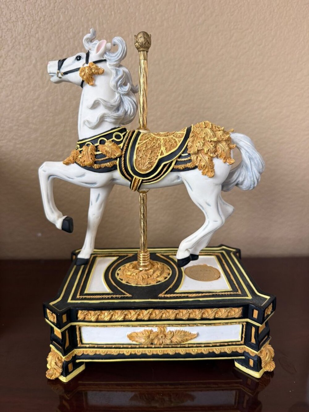 San Francisco Music Box Arabesque Carousel Horse Ltd Ed Wind Beneath Wings w/Box - Picture 5 of 17